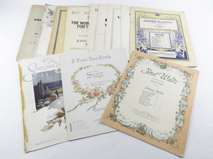 lot 184 image: Group of 12 Vintage Piano Sheet Music