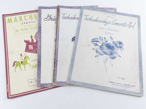 lot 185 image: Group of 4 Tschaikowsky Piano Sheet Music
