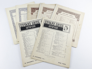 lot 186 image: Group of 7 Edvard Grieg Piano Sheet Music