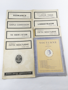lot 187 image: Group of 7 Vintage Piano Sheet Music - Chopin, Leybach