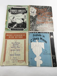 lot 188 image: Group of 4 Vintage Piano Books
