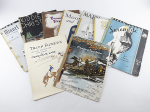 lot 190 image: Group of 9 Vintage Piano Sheet Music