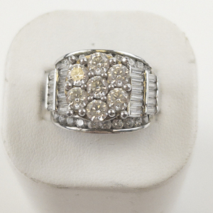 lot 38 image: BJ  Cubic Zirconia Sterling Silver Engagement Style Ring. Size 6.5 - 6.75.