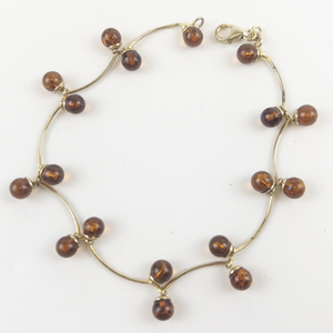 lot 64 image: Amber Sterling Silver Bracelet.