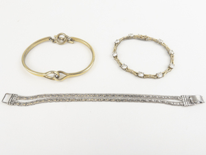 lot 90 image: Group of 3  Base Metal Bracelets.