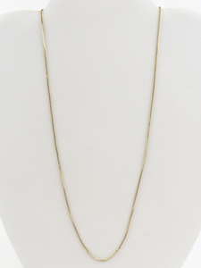 lot 143 image: Classic Box Link Vermeil (Sterling Silver) Chain Necklace.