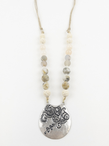 lot 154 image: Natures Palette Pendant Beaded Necklace .