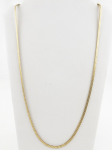 lot 161 image: 30 Gold Tone Base Metal Herringbone Necklace.