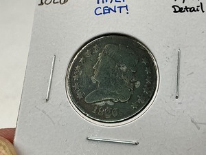 lot 21 image: 1826 Classic Head Half Cent