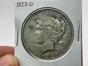 lot 40 image: 1923-D Peace Silver Dollar