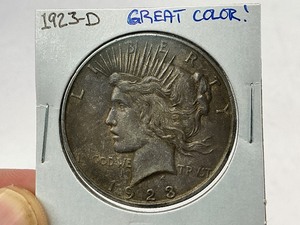 lot 42 image: 1923-D Peace Silver Dollar
