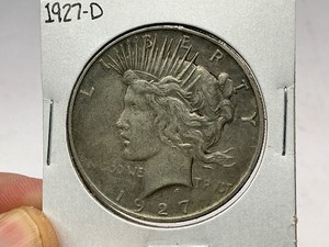 lot 52 image: 1927-D Peace Silver Dollar