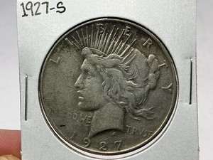 lot 53 image: 1927-S Peace Silver Dollar