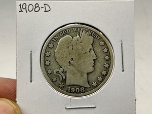 lot 60 image: 1908-D Barber Half