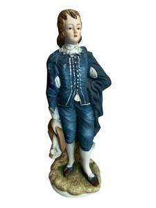 lot 5 image: Vintage Lefton Blue Boy KW387 Limited Edition Porcelain Figurine (8 Tall)