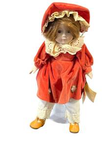 lot 44 image: Vintage Victorias Collectibles Porcelain Doll with Stand