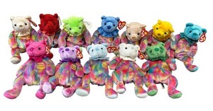 lot 47 image: 12-Piece 2001 TY Beanie Babies Complete Birthday Bear Set