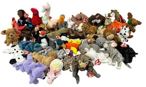 lot 53 image: Vintage Beanie Babies & Full O Beans Lot