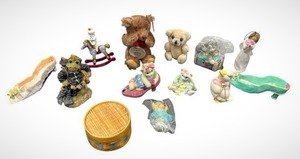 lot 92 image: Vintage Collectibles - Department 56, Calico Kittens, Boyds Bears, Hummel, and Willow Tree