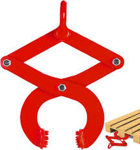 VEVOR 2T Pallet Puller 4409 lbs. Capacity Steel Single Scissor Pallet Puller Clamp 6.3 in. Jaw Opening Pallet Grabber, Red  Customer Returns See Pictures