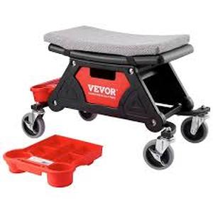 VEVOR Mechanics Stool 300 lbs. Capacity Rolling Creeper Seat with 4 in. Wheels with 3 Slide Out Tool Trays and Drawer Roller Customer Returns See Pictures