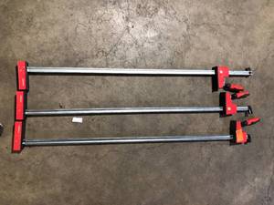 Lot of BESSEY K-Body REVOlution (KRE) 50 in. Capacity Parallel Clamp with Composite Plastic Handle and 3-34 in. Throat Depth  Customer Returns See Pictures