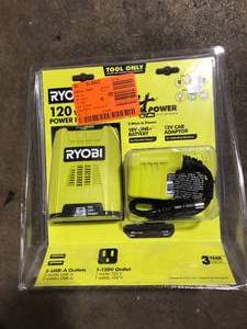 RYOBI ONE 18V 120-Watt 12V Automotive Power Inverter with Dual USB Ports  Customer Returns See Pictures