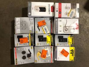 Pallet of Assorted Door Handles and  Locks Various Models and Conditions    Customer Returns See Pictures
