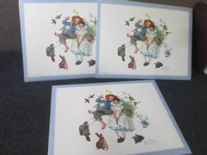 12-(3 Sets of 4) Norman Rockwell Pl...