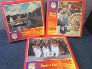 3- 1000 pc Sealed Hoyle Jigsaw Puzz...