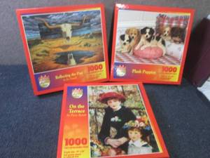 3- 1000 pc Sealed Hoyle Jigsaw Puzz...