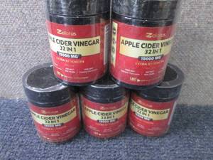 5- 180 ct Apple Cider Vinegar 32 in...