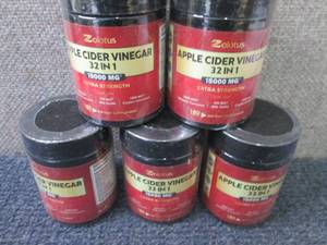 5- 180 ct Apple Cider Vinegar 32 in...