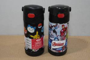 lot 107 image: 2 12oz Water Bottles -Pokemon, Avengers