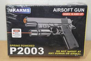 lot 138 image: UKArms P2003 Spring Powered Airsoft Gun with Laser