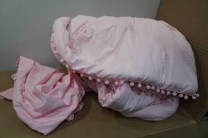 lot 154 image: Queen Comforter with Flat Sheet -Pink