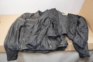 lot 160 image: Leather Motorcycle Jacket with Wilson Leather Jacket Insert