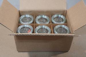 lot 174 image: 6 Weck Mini Tulip Canning Jars