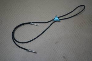 lot 228 image: Silver Tone Bolo with Turquoise Colored Pendant
