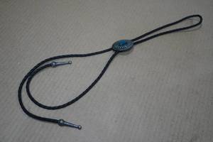 lot 229 image: Silver Tone Bolo with Turquoise Colored Pendant