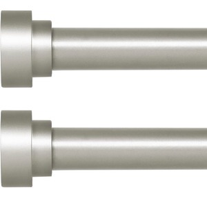 lot 33 image: 2-Pack 72-144 Window Curtain Rods -Silver