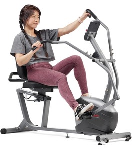 lot 28 image: Cross Trainer Magnetic Recumbent Bike with Arm Exercisers