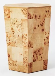 lot 31 image: Threshold Studio McGee Burled Wood Accent Table -Brown