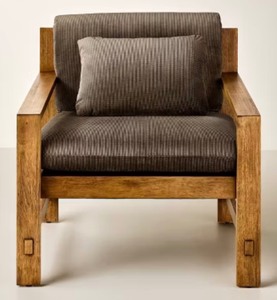 lot 35 image: Hearth & Hand Wood Framed Upholstered Arm Chair