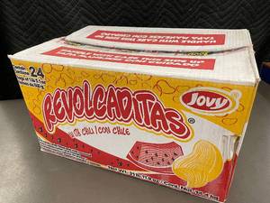 lot 20 image: Box of 24 Jovy Revolcaditas Hard Candy With Chili