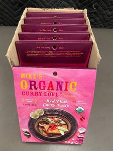 lot 24 image: Mikes Organic Curry Love Red Thai Curry Paste - 6 Pack
