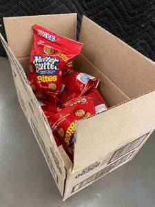 lot 124 image: Box of 12 Big Bags Nutter Butter Bites Peanut Butter Cookies