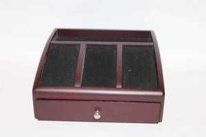 lot 59 image: Wooden Desktop Organizer with Drawer