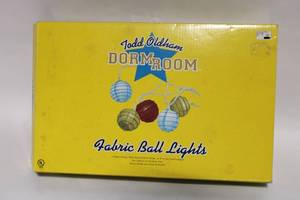 lot 66 image: Todd Oldham Dorm Room Fabric Ball Lights Set