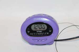 lot 67 image: Timex Purple Dual Alarm Clock Radio